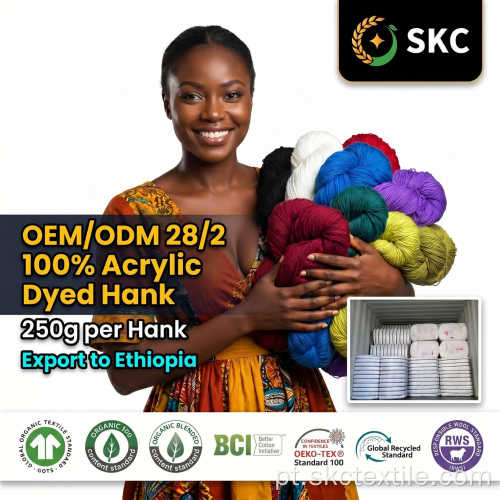 OEM/ODM Harsh 28/2 100% fio acrílico de filamento de Chenille